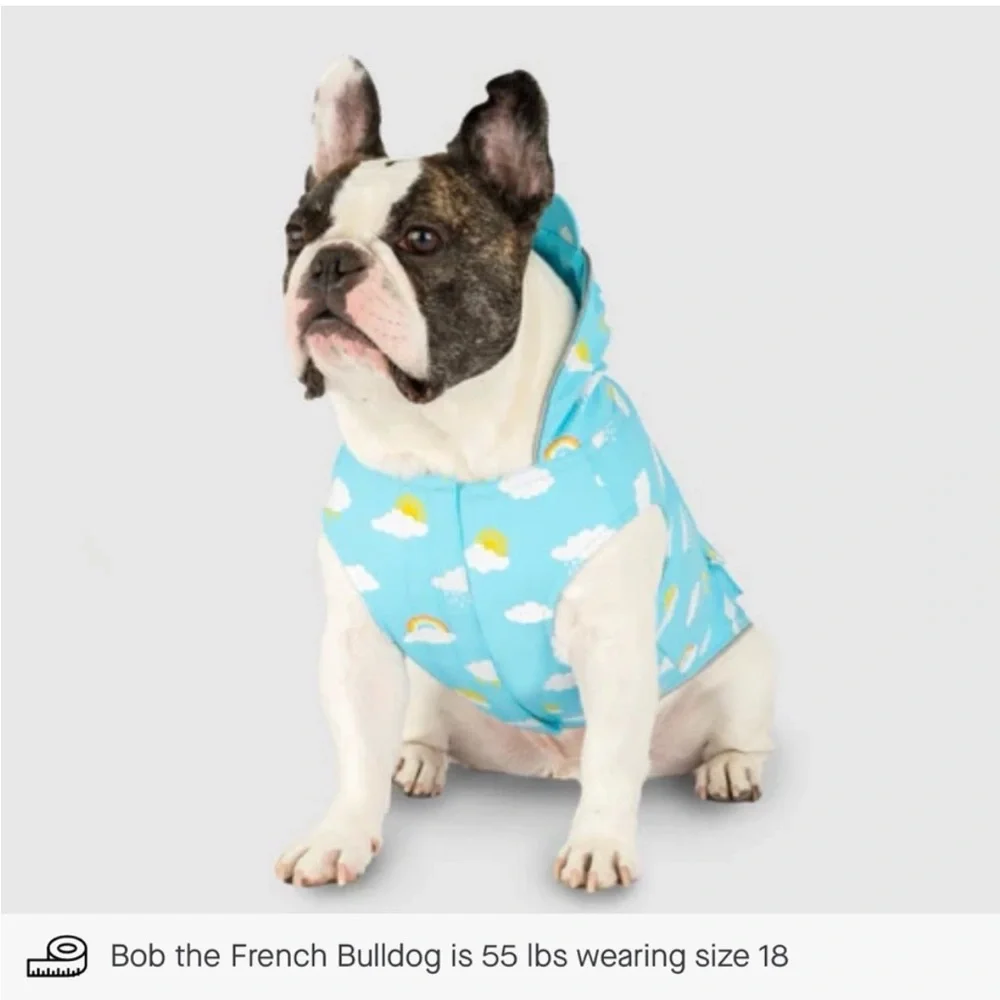 Canada Pooch‎ Clouds Wet Reveal Dog Torrential Tracker Rain Jacket Sz 12 8-12lbs